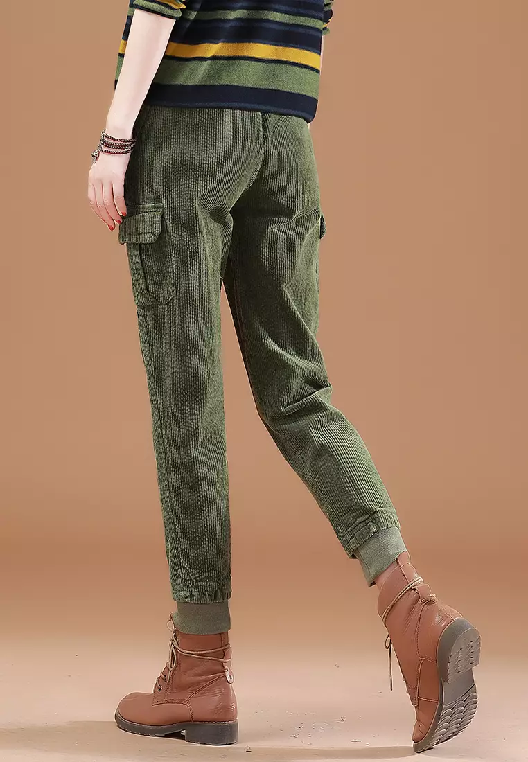 A-IN GIRLS Elasticated Waist Warm Corduroy Pants