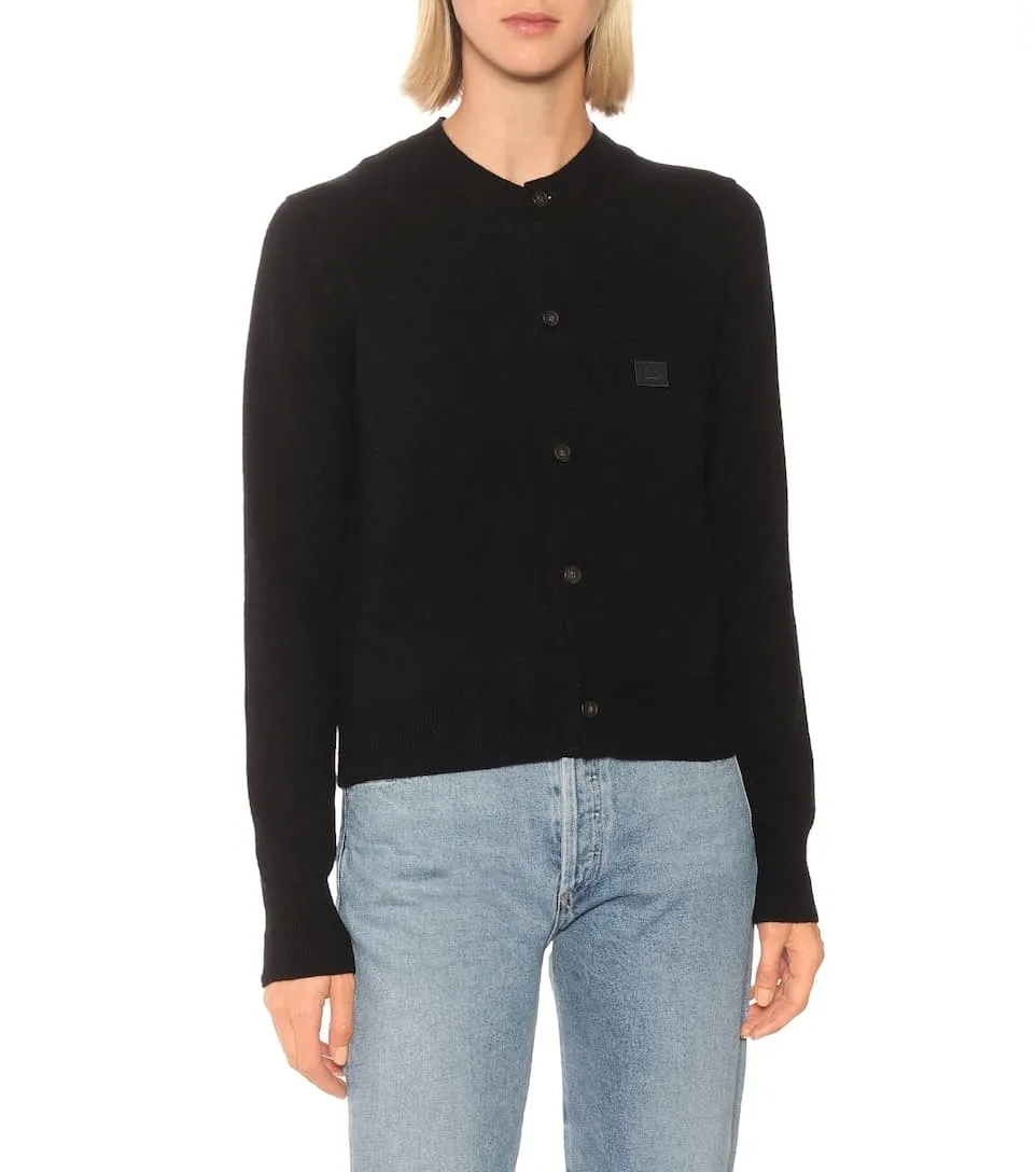 Acne Studios  |Wool Long Sleeves Plain Elegant Style Cardigans