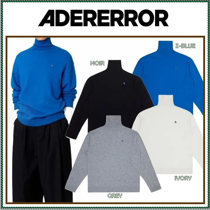 ADERERROR  |Unisex Street Style Long Sleeves Plain Logo