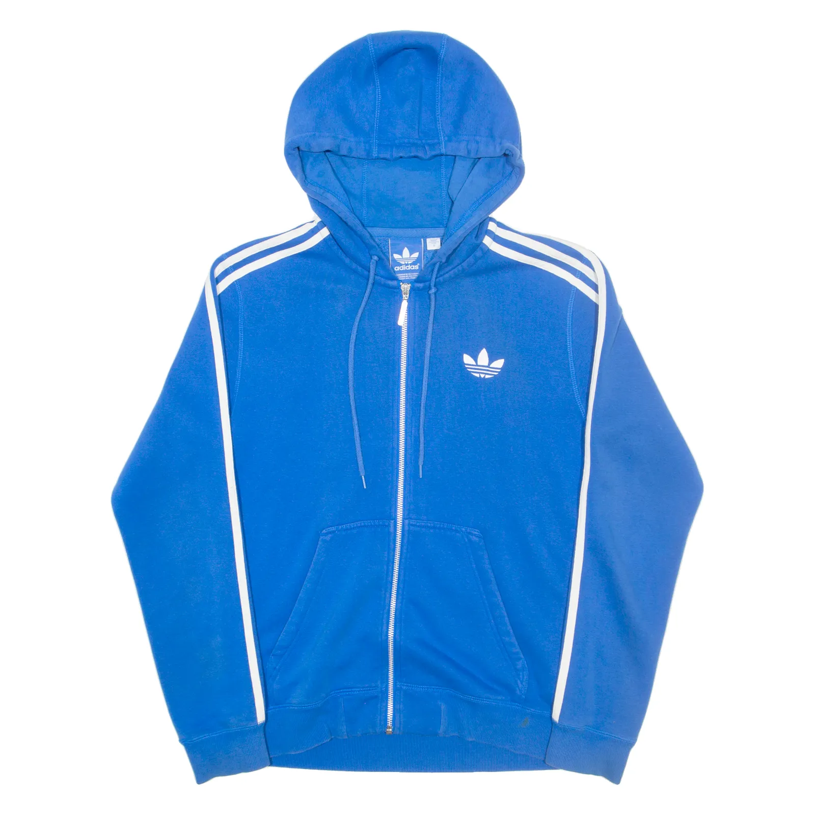 ADIDAS Mens Blue Hoodie Full Zip S