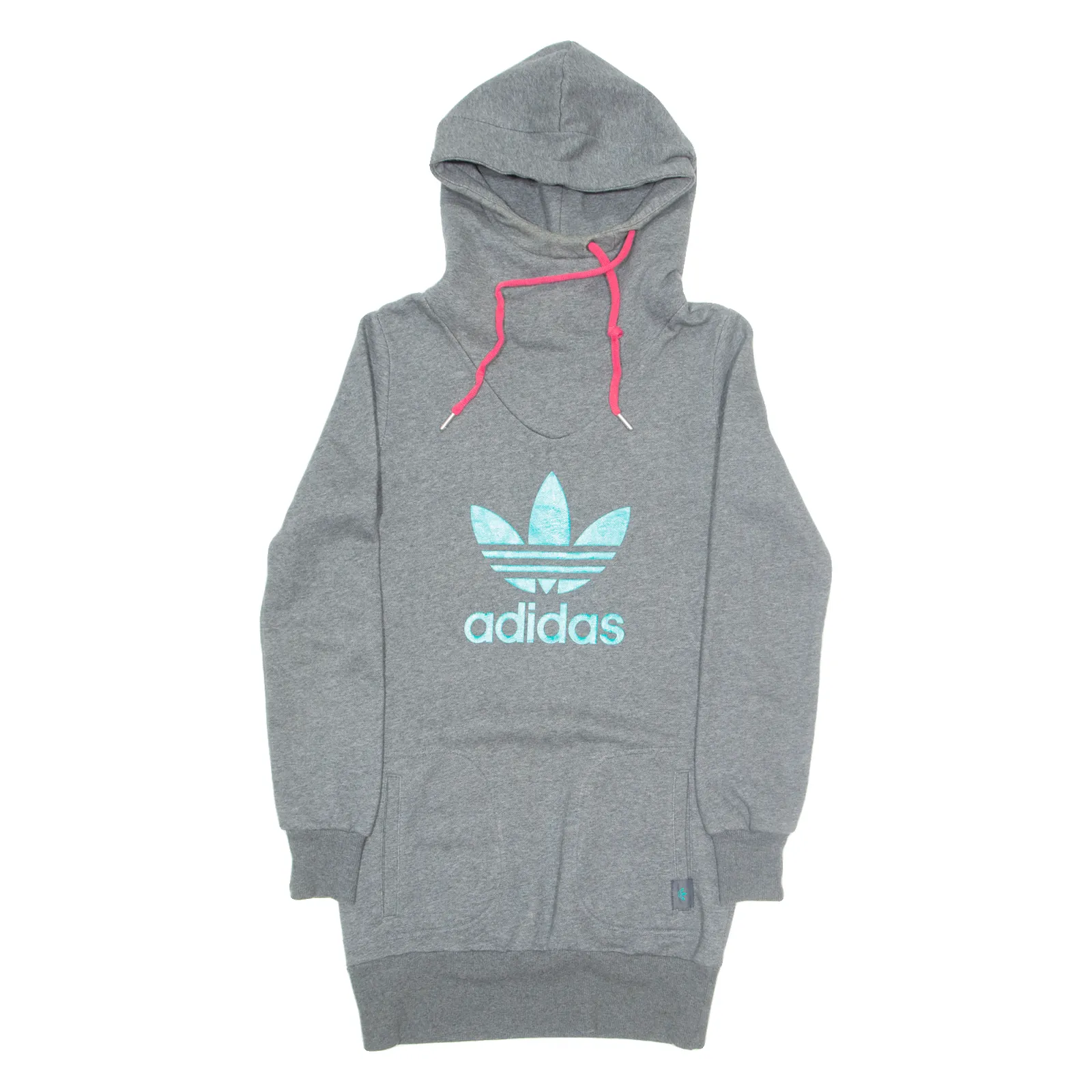 ADIDAS Womens Grey Hoodie UK 8