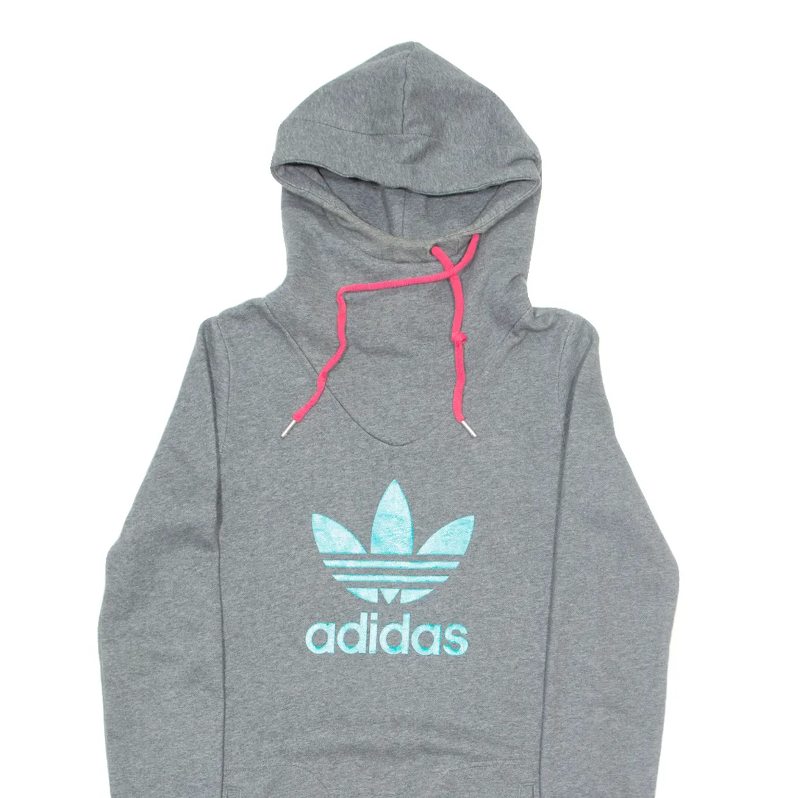 ADIDAS Womens Grey Hoodie UK 8