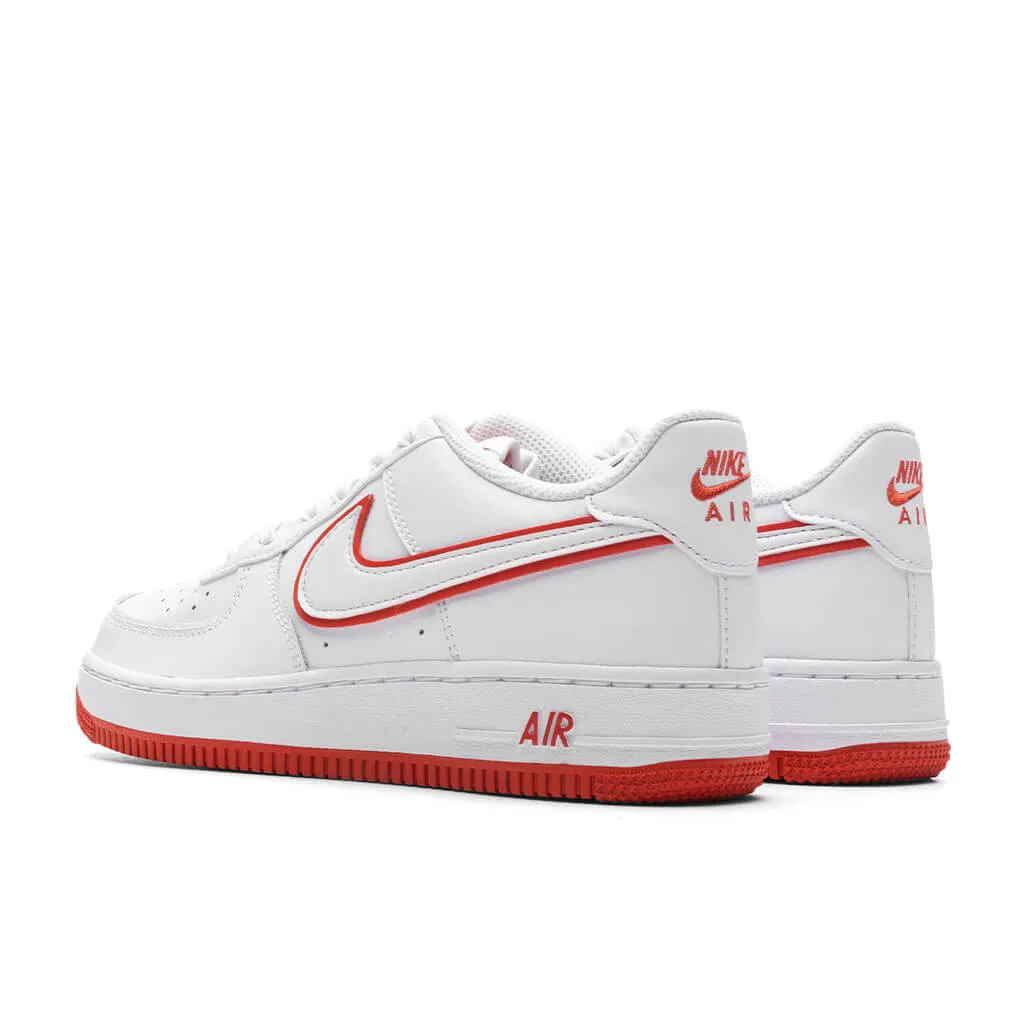 Air Force 1 (GS) - White/White/Picante Red