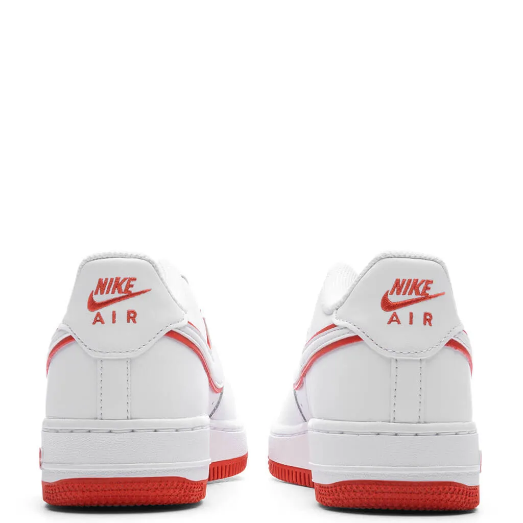 Air Force 1 (GS) - White/White/Picante Red