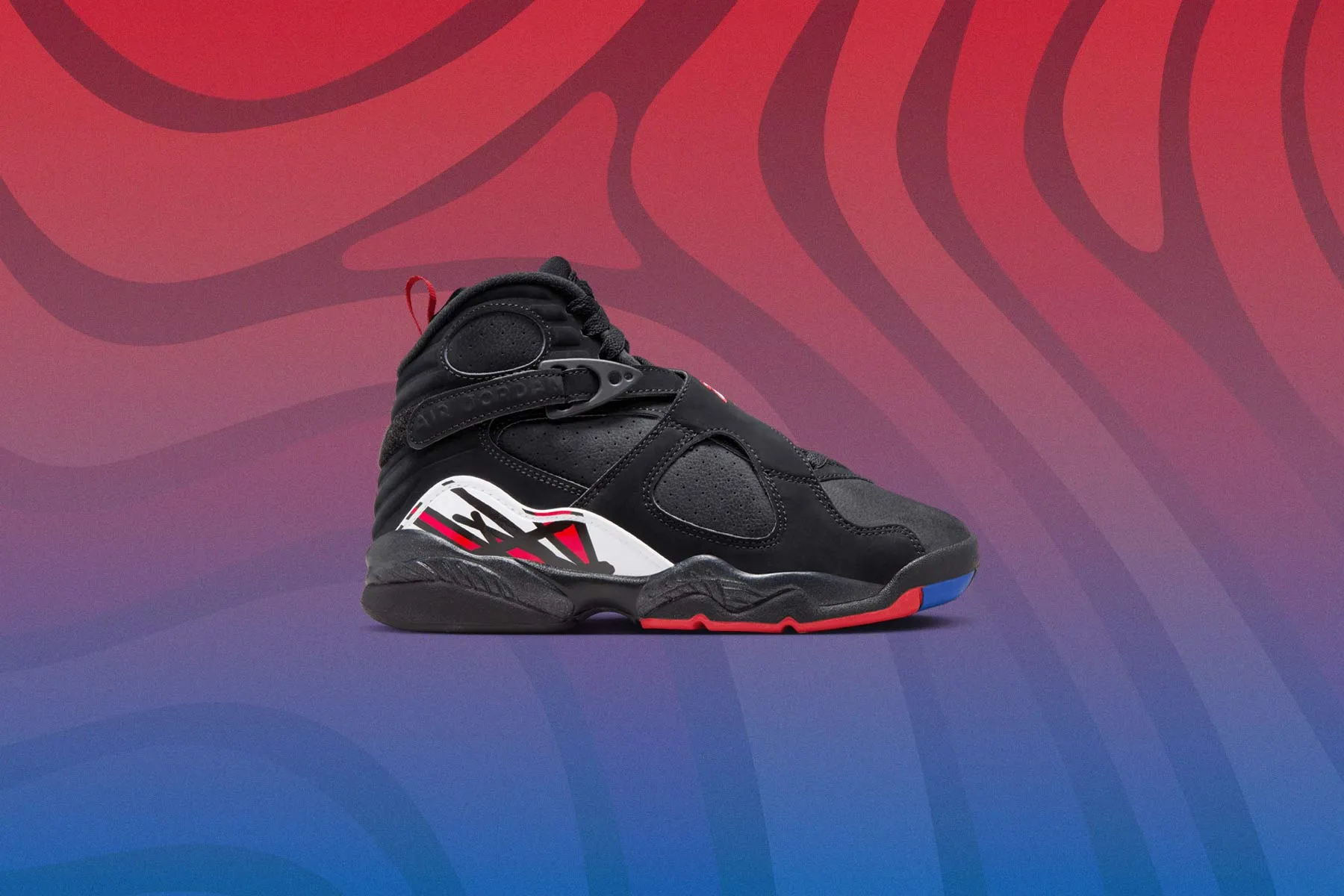 Air Jordan 8 Retro Playoffs (GS) - Black/True Red