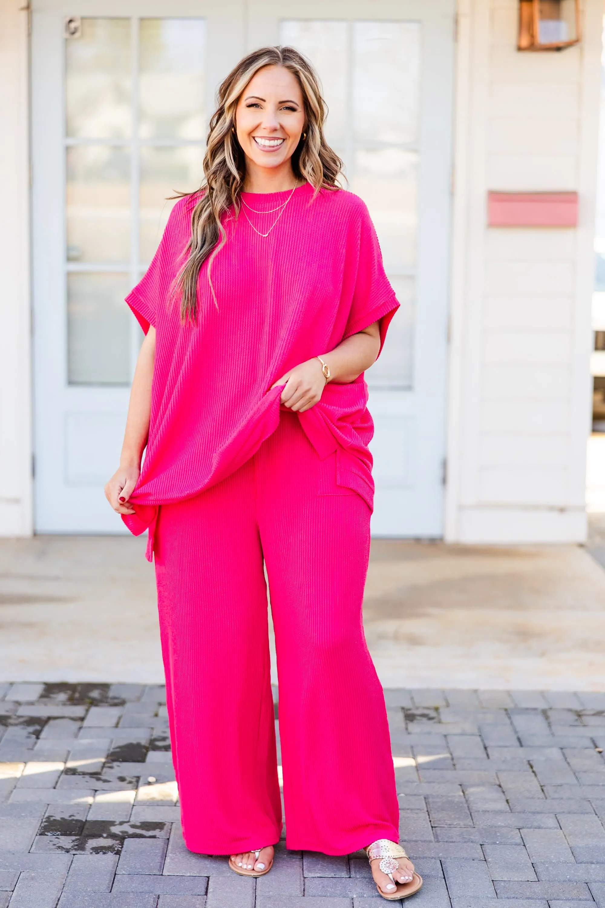 All About Knits Top, Hot Pink