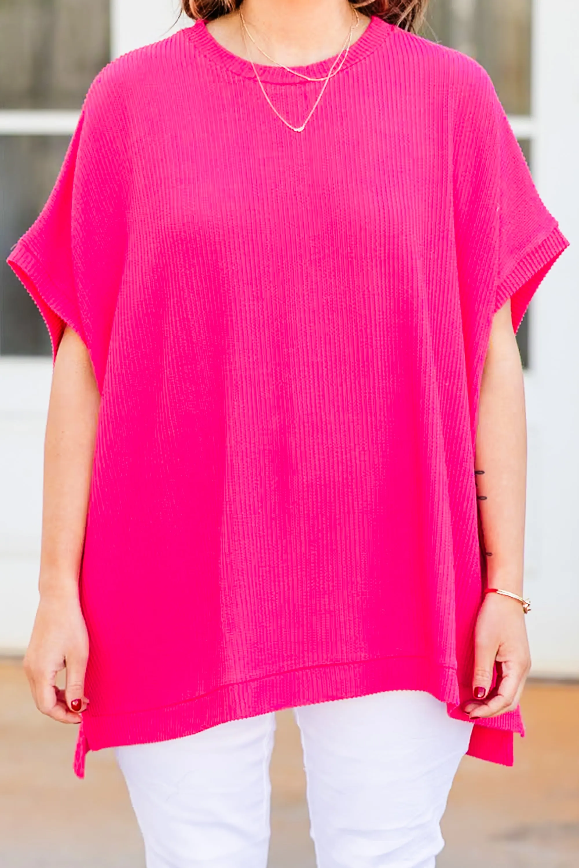 All About Knits Top, Hot Pink