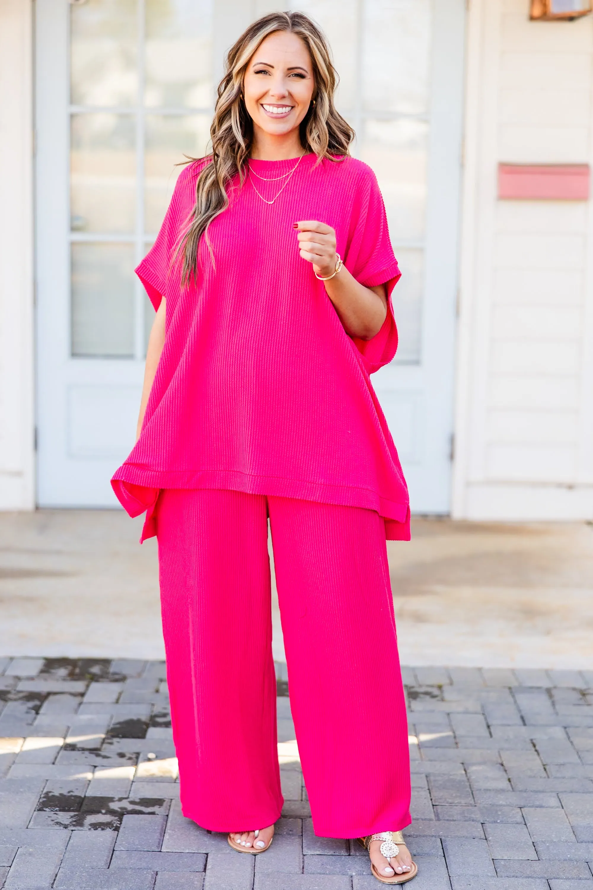 All About Knits Top, Hot Pink