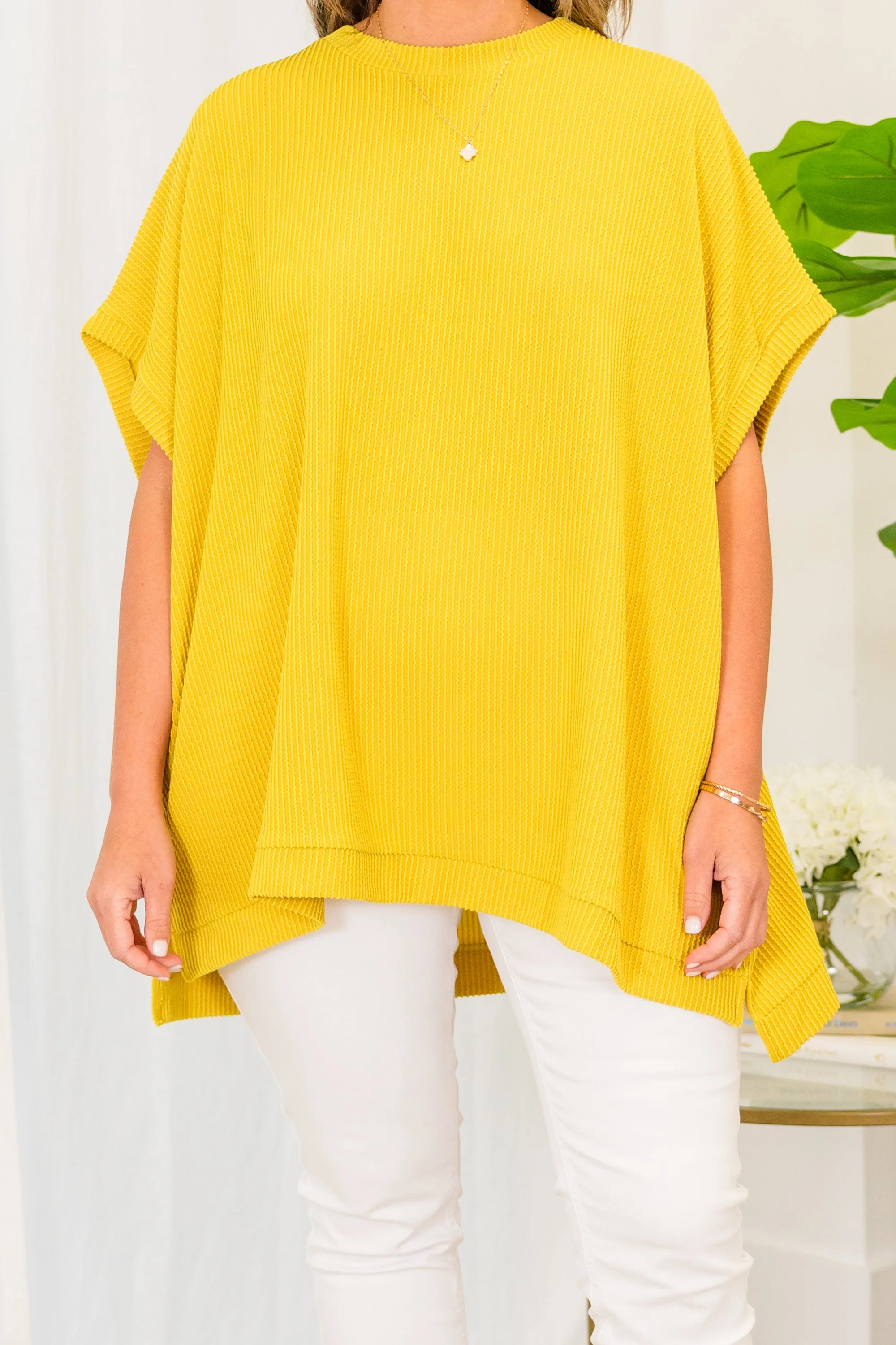 All About Knits Top, Mustard