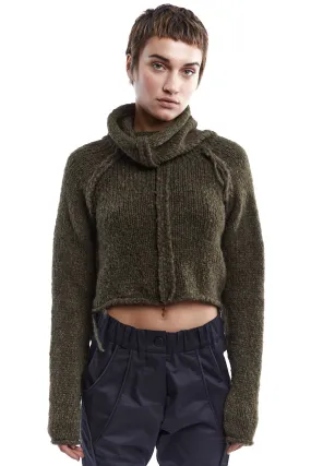 ALPACA CROPPED CHUNKY SWEATER