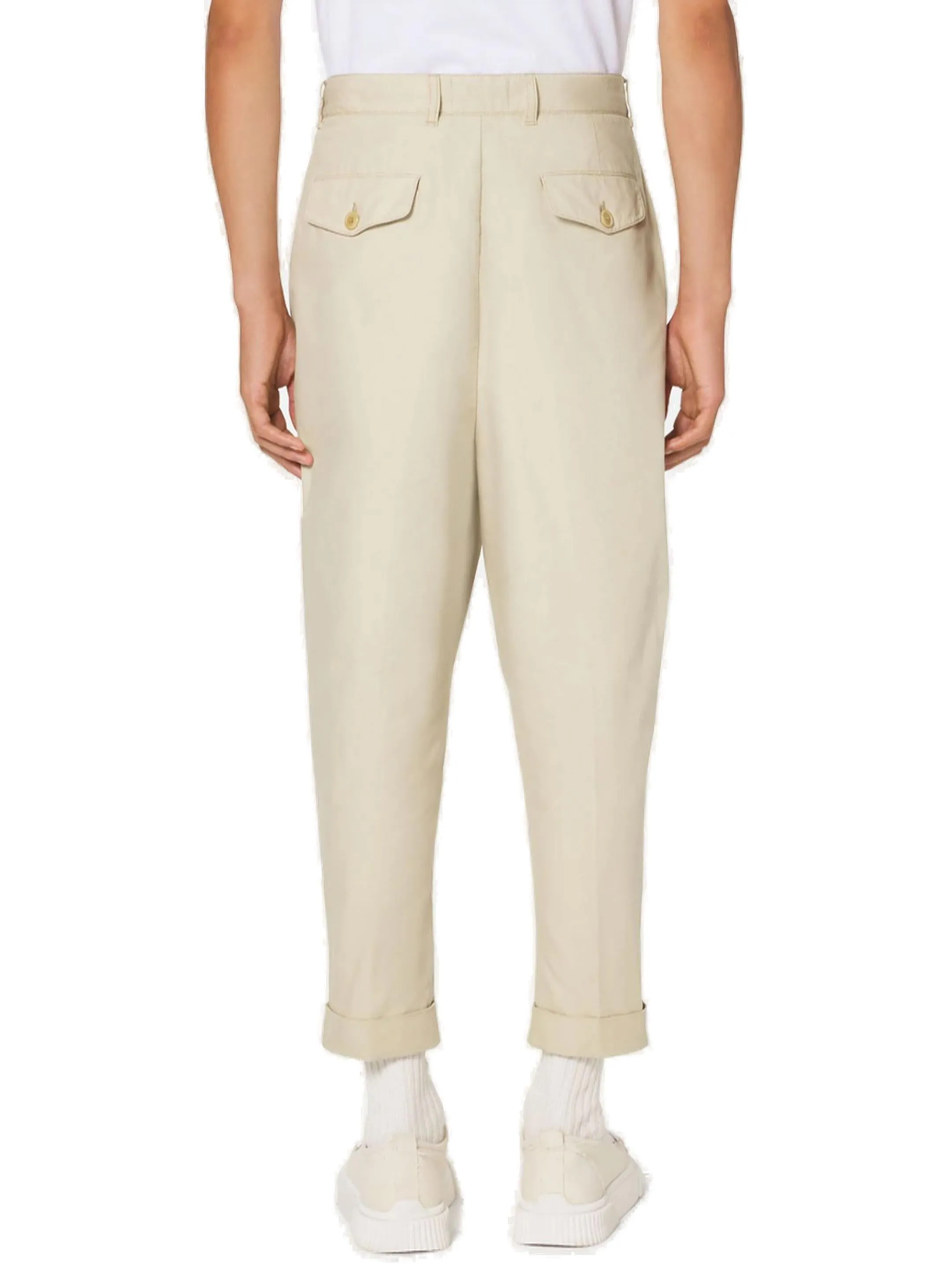 AMI Turn-Up Cuff Cropped Trousers