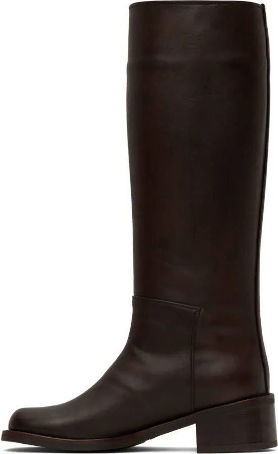 AMOMENTO Brown Long Boots