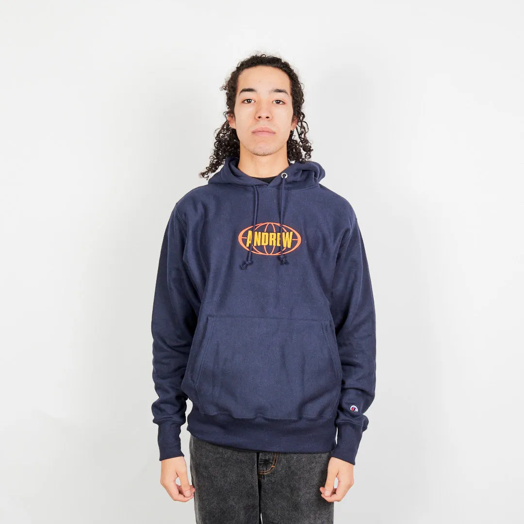 Andrew Globe Hoodie - Navy