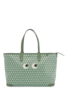 Anya Hindmarch    Anya Hindmarch I Am A Plastic Bag Eyes Zipped Tote Bag