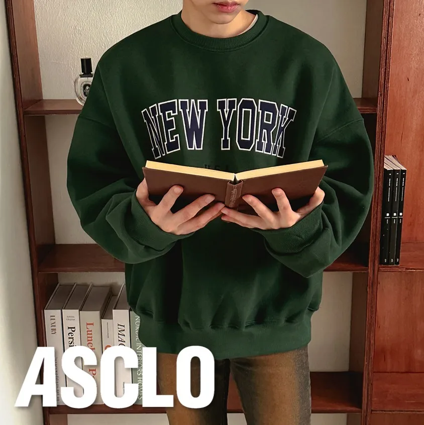 ASCLO  |Crew Neck Pullovers Unisex Sweat Street Style Long Sleeves