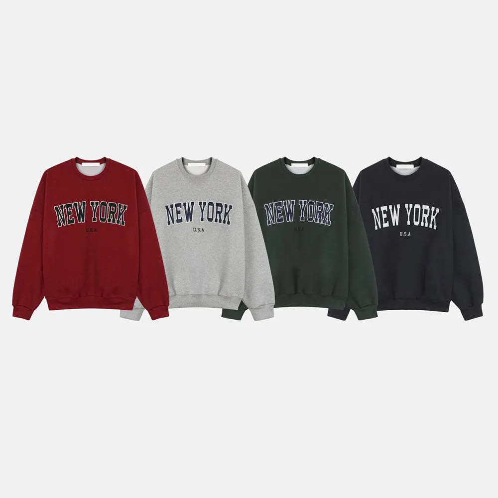 ASCLO  |Crew Neck Pullovers Unisex Sweat Street Style Long Sleeves