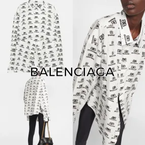 BALENCIAGA  |Casual Style Unisex Street Style Long Sleeves Cotton Long