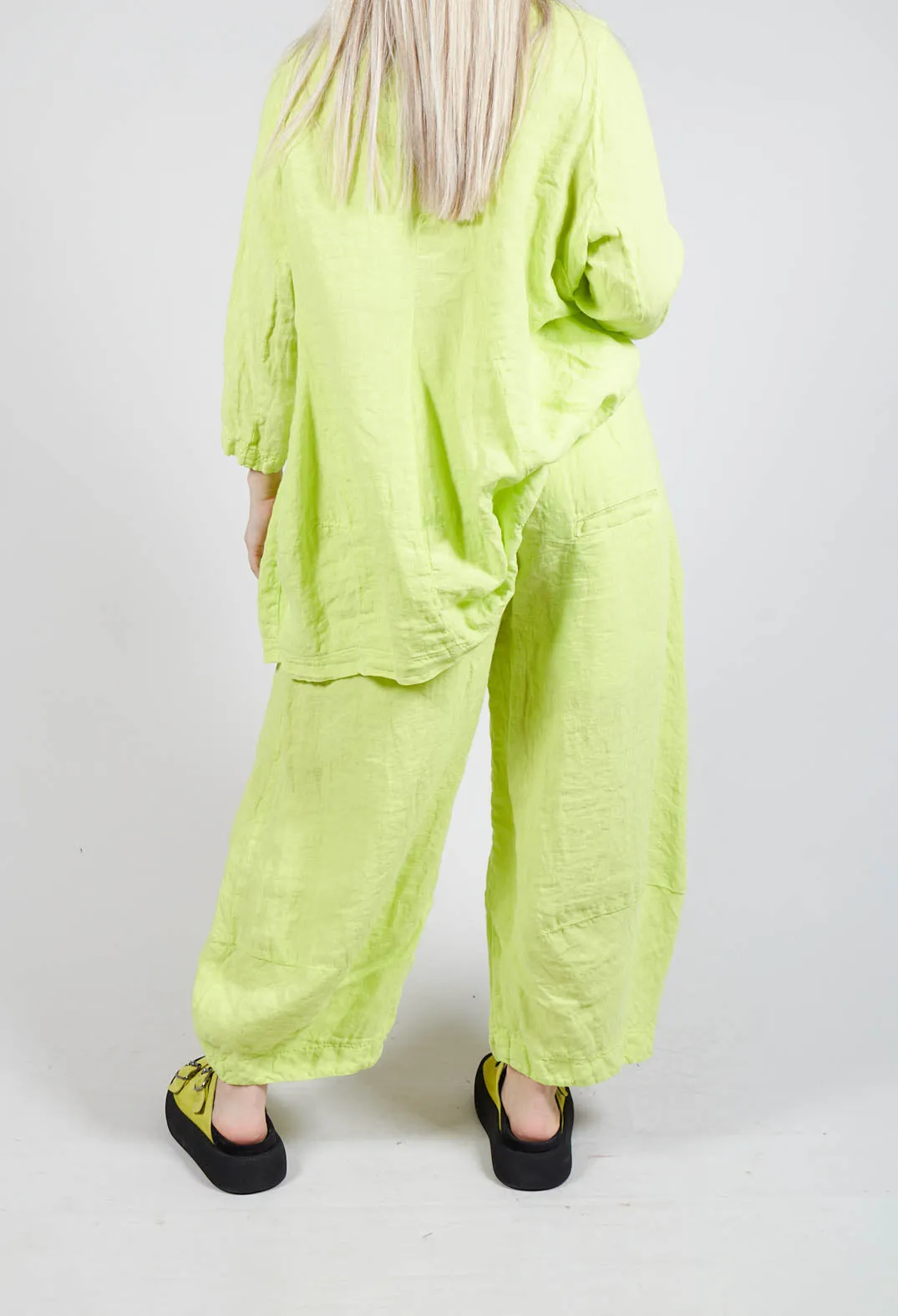 Balloon Leg Linen Trousers in Sun