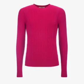 Bally Mens Crew Neck Sweater in Pink