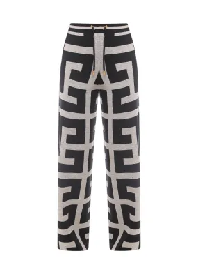 Balmain Monogram Patterned Drawstring Track Trousers