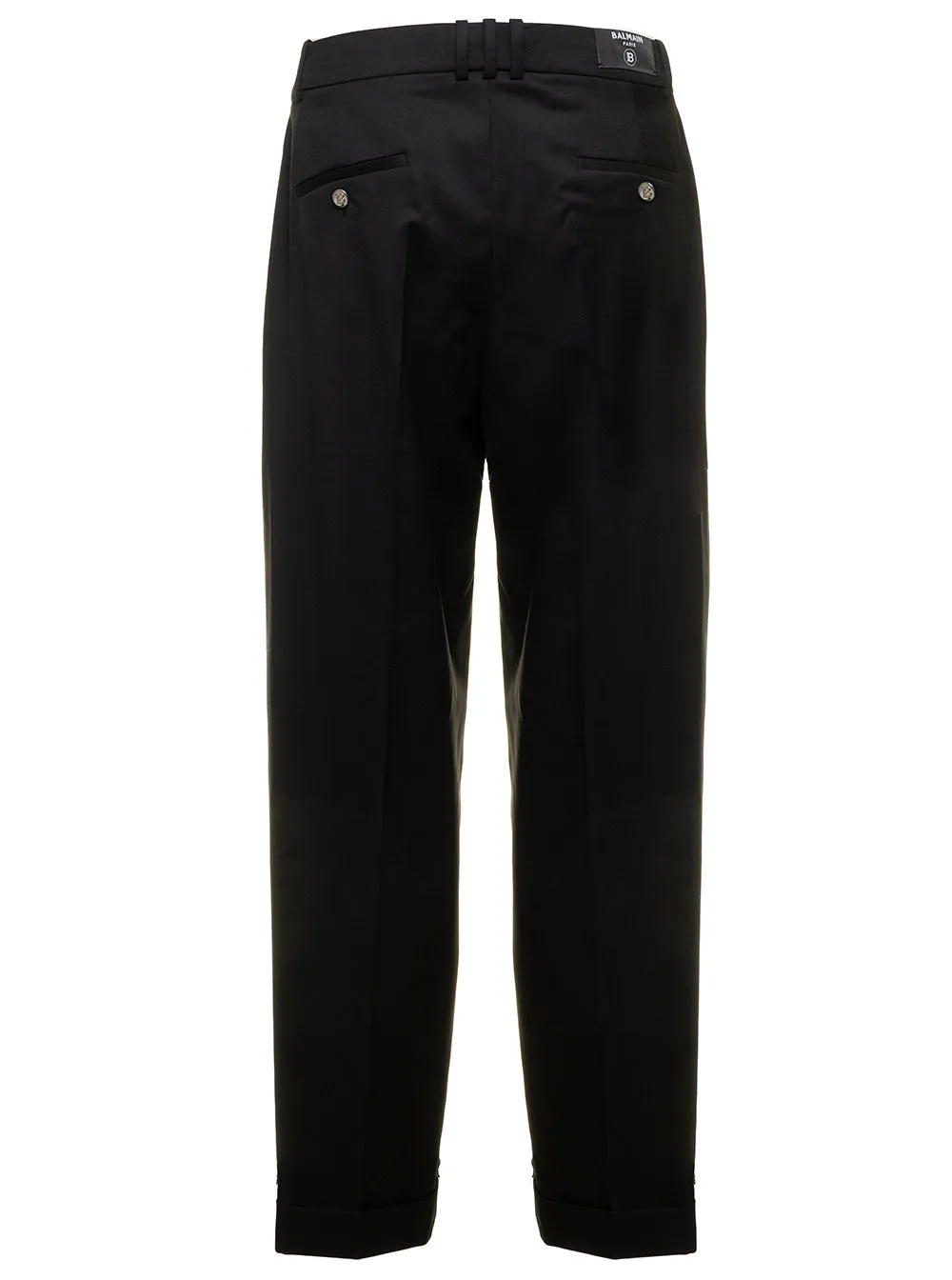 Balmain Turn-Up Hem Cropped Trousers