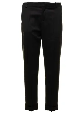 Balmain Turn-Up Hem Cropped Trousers