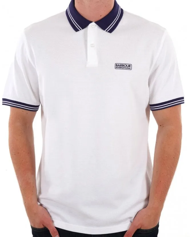 Barbour International Tracker Polo Shirt Bright White