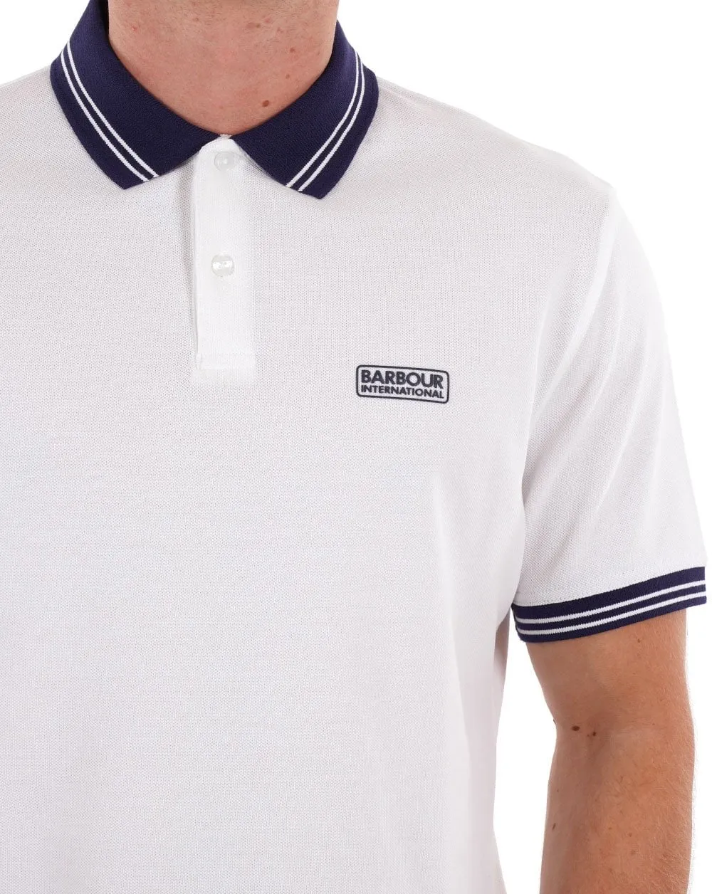 Barbour International Tracker Polo Shirt Bright White