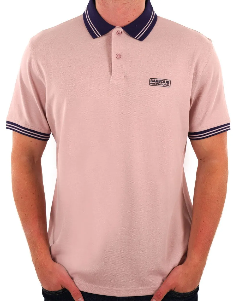 Barbour International Tracker Polo Shirt Dusk Pink