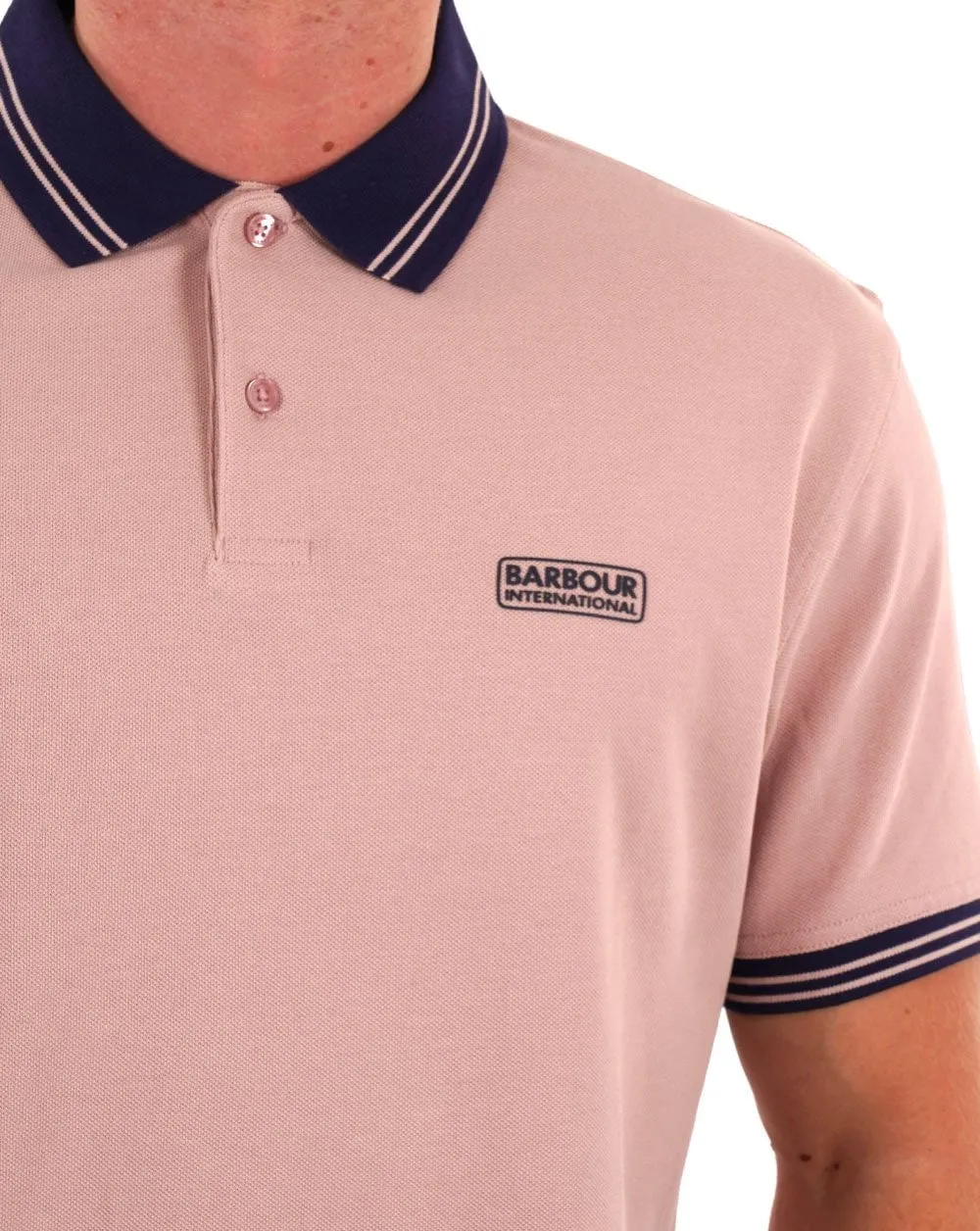 Barbour International Tracker Polo Shirt Dusk Pink