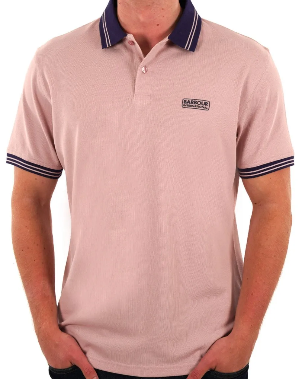 Barbour International Tracker Polo Shirt Dusk Pink