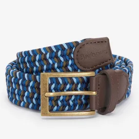 Barbour Men's Kildare Stretch Webbing Belt in Blue