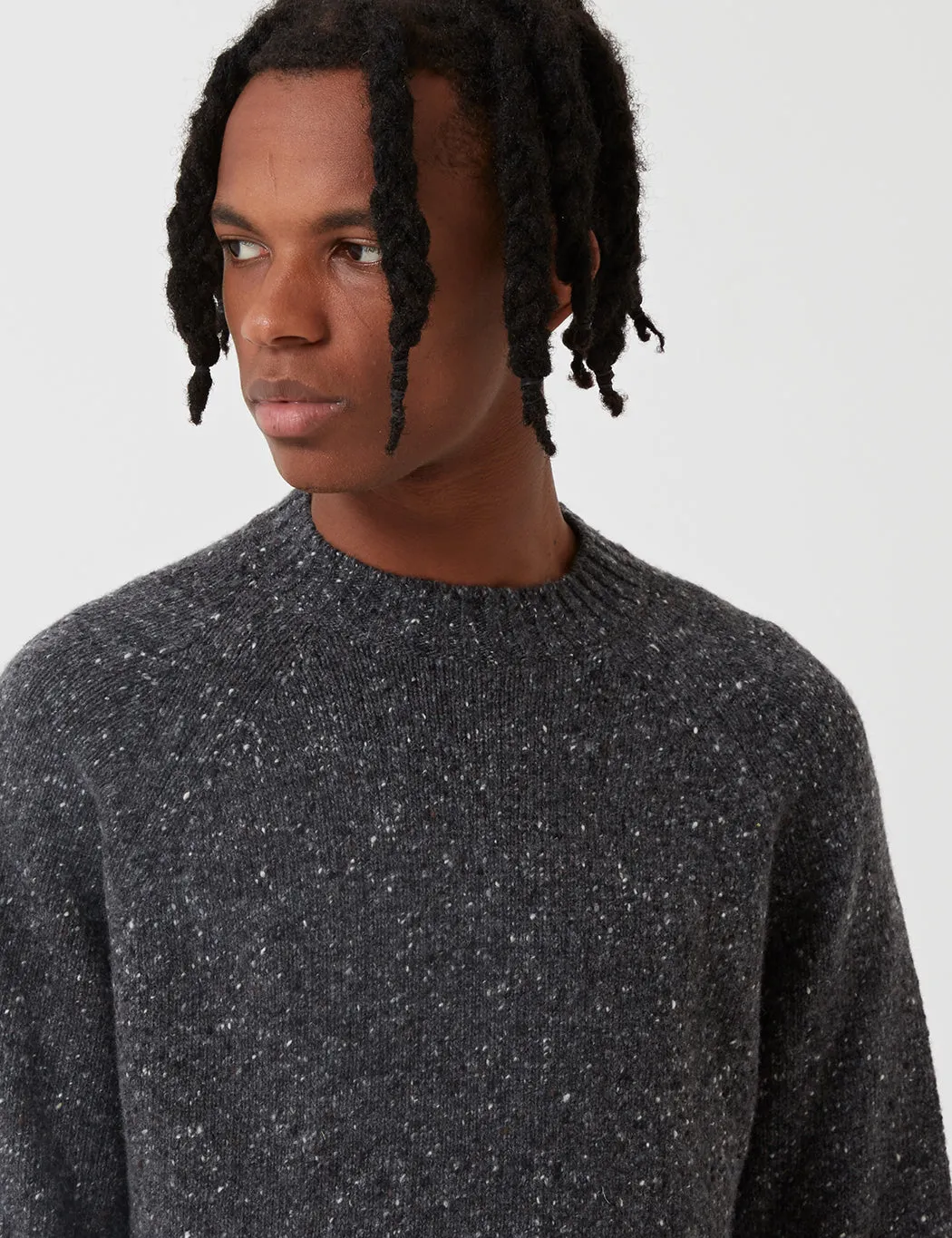 Barbour Netherton Knit Sweatshirt - Charcoal Grey