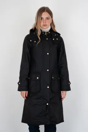 Barbour Parka Long Cannich Wax Nero