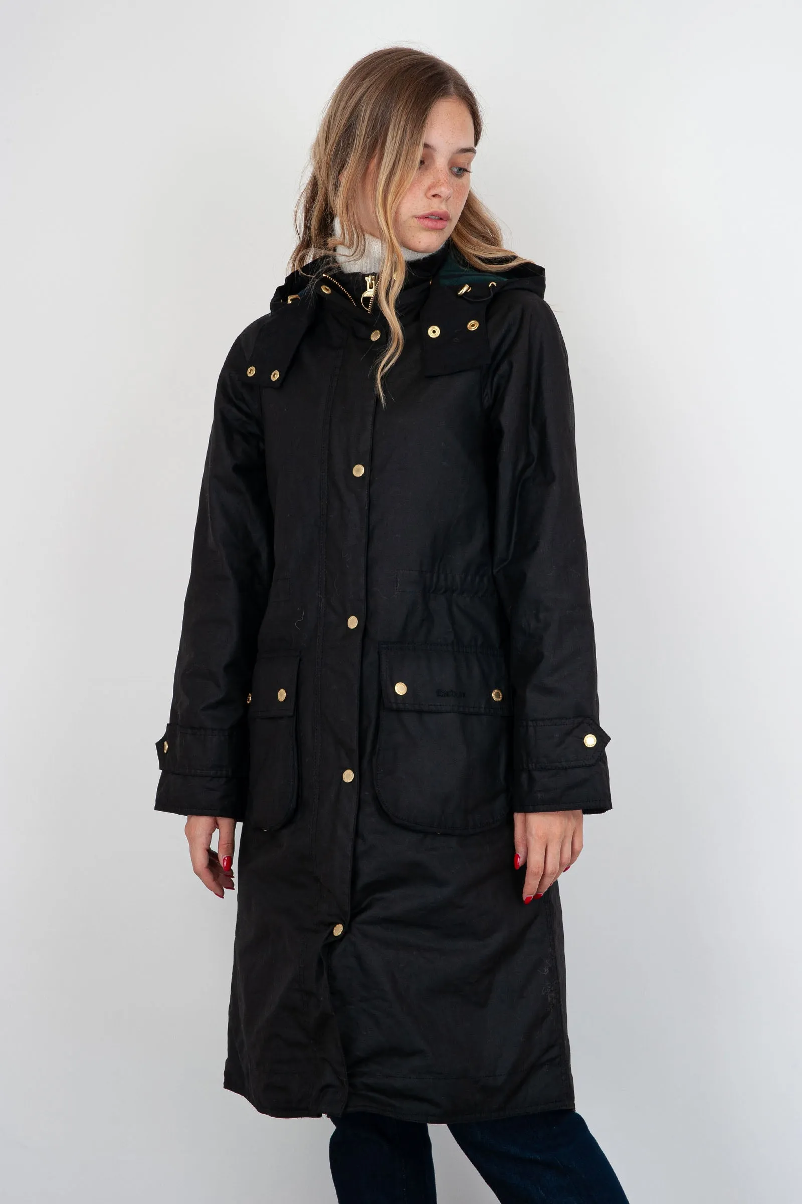 Barbour Parka Long Cannich Wax Nero