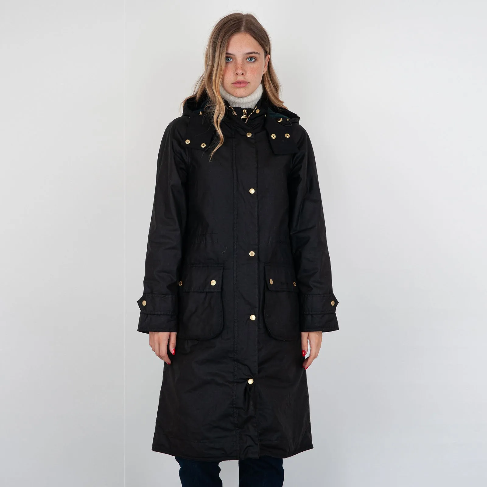 Barbour Parka Long Cannich Wax Nero