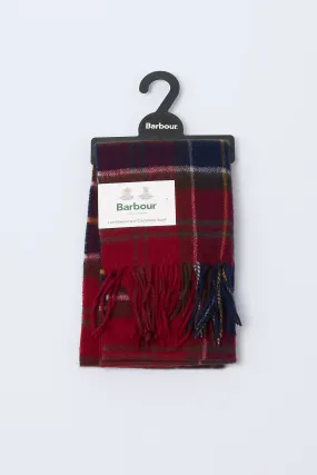 Barbour Sciarpa Tartan Rosso Uomo