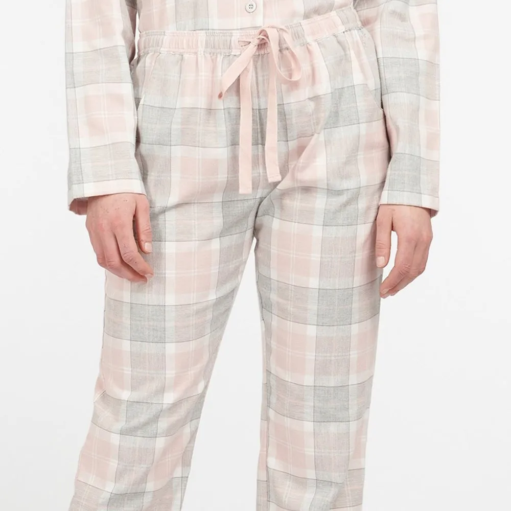 Barbour Women's Nancy Pyjama Trousers in Pink Tartan