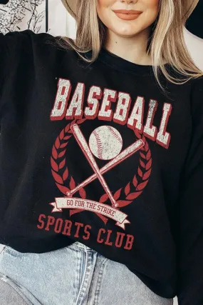 Baseball Sports Club Graphic Fleece Sweatshirts