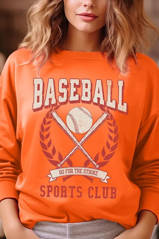 Baseball Sports Club Graphic Fleece Sweatshirts