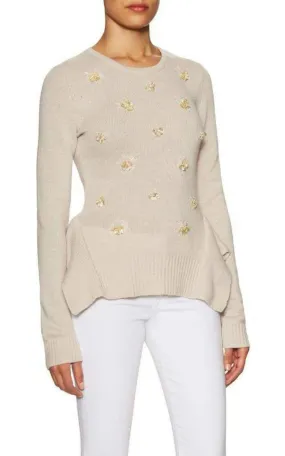 BCBG MAXAZRIA  |Loretta Beaded Cashmere Blend Pullover