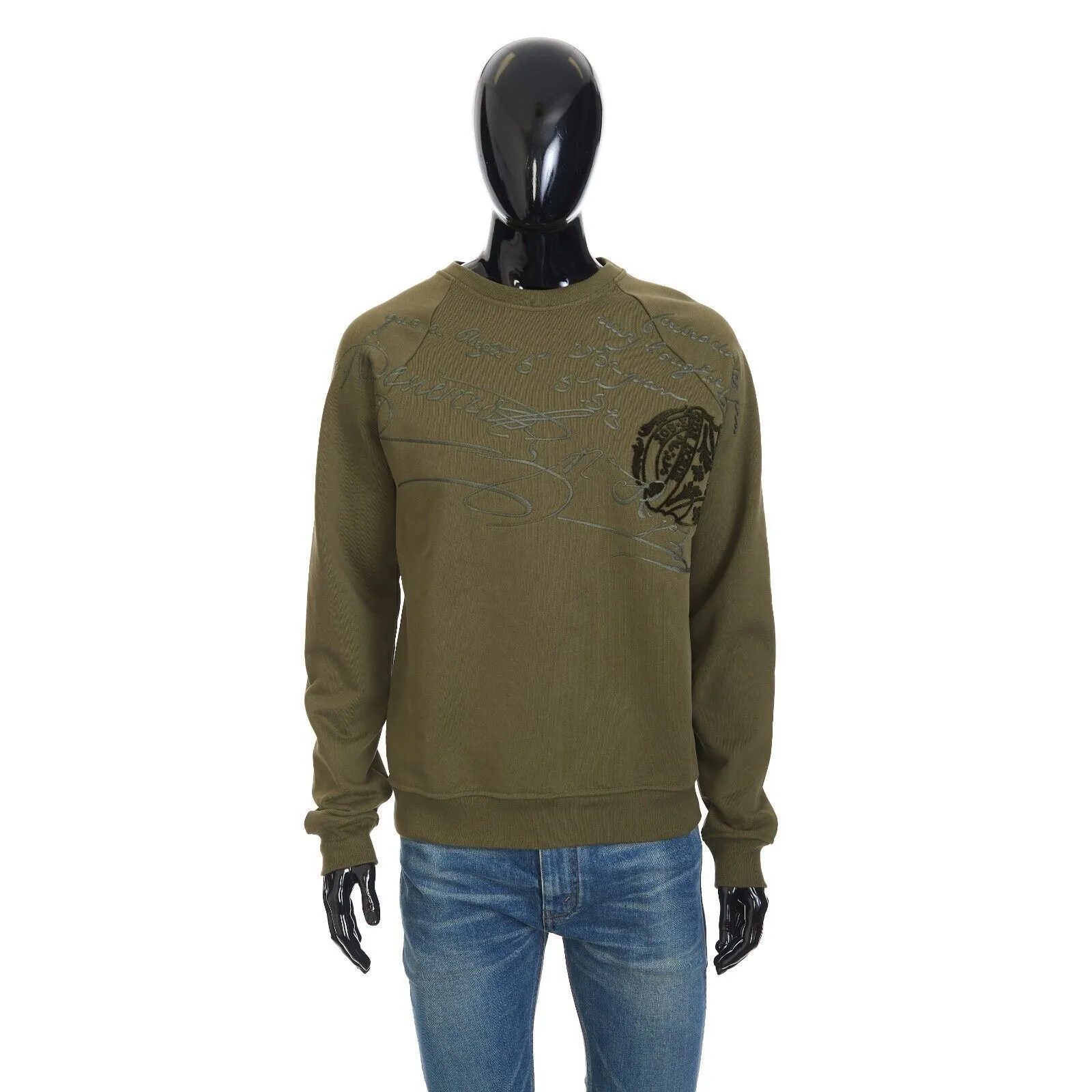 Berluti  |Long Sleeves Cotton Logo Luxury Sweatshirts