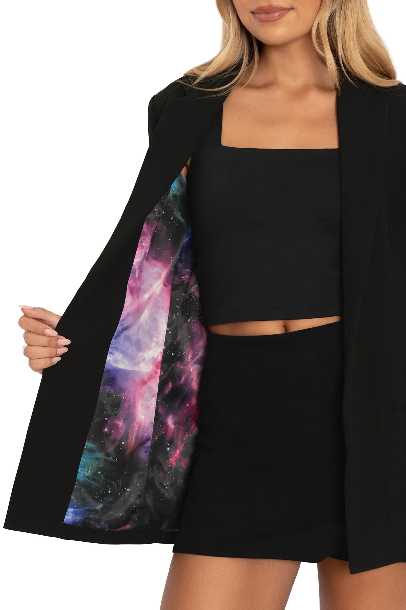 Black Galaxy Butterfly Blazer