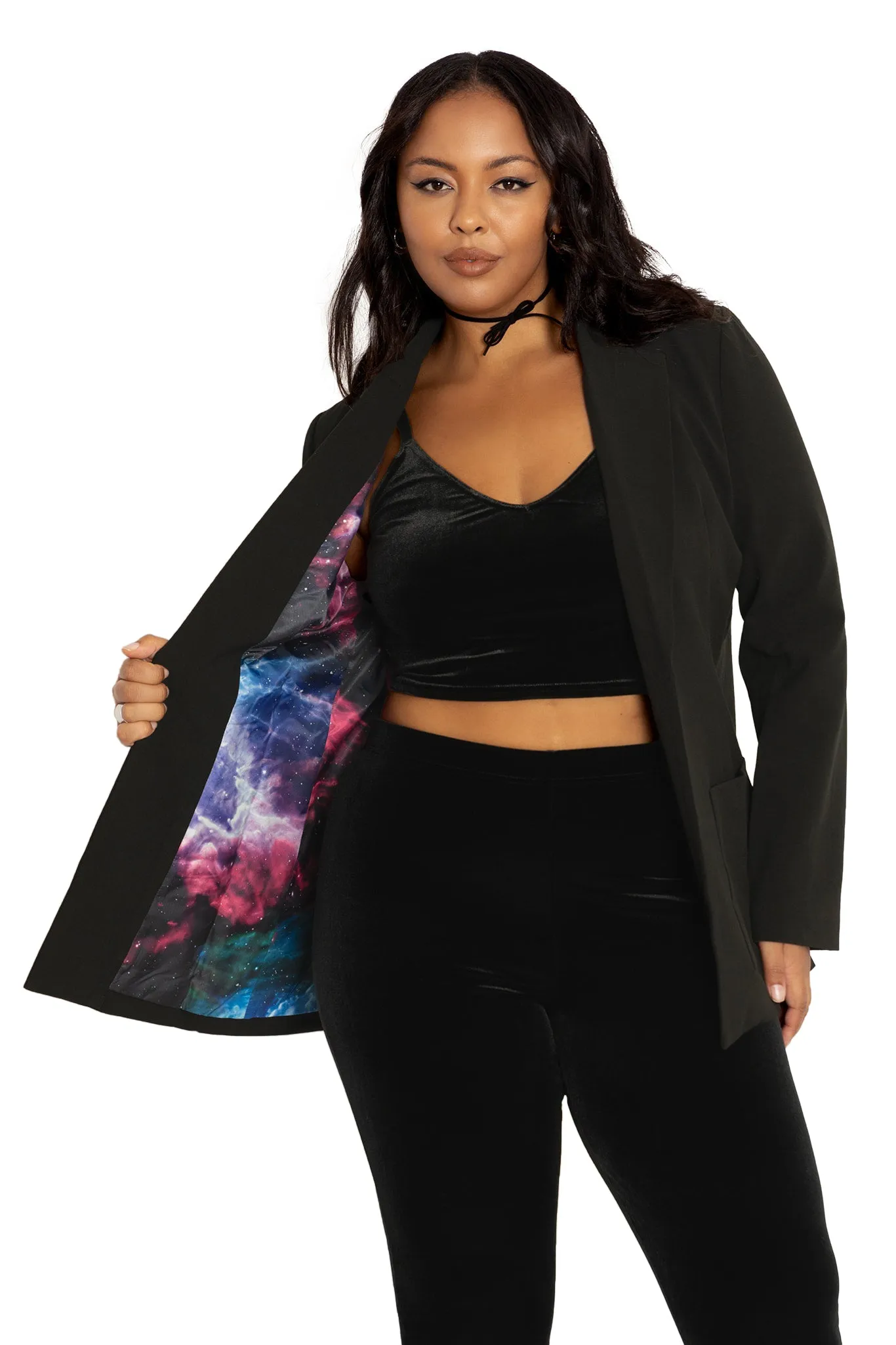 Black Galaxy Butterfly Blazer