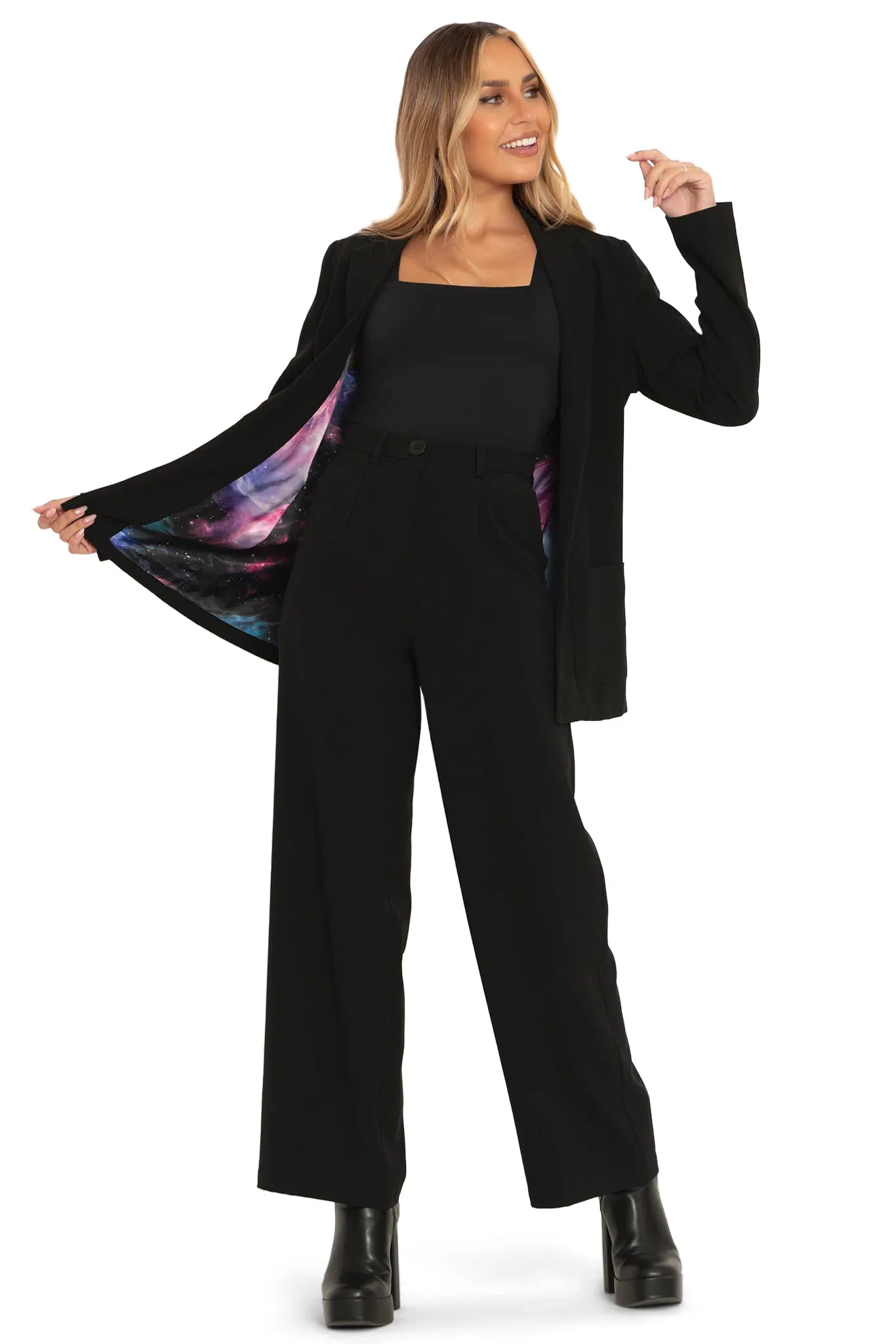 Black Galaxy Butterfly Blazer