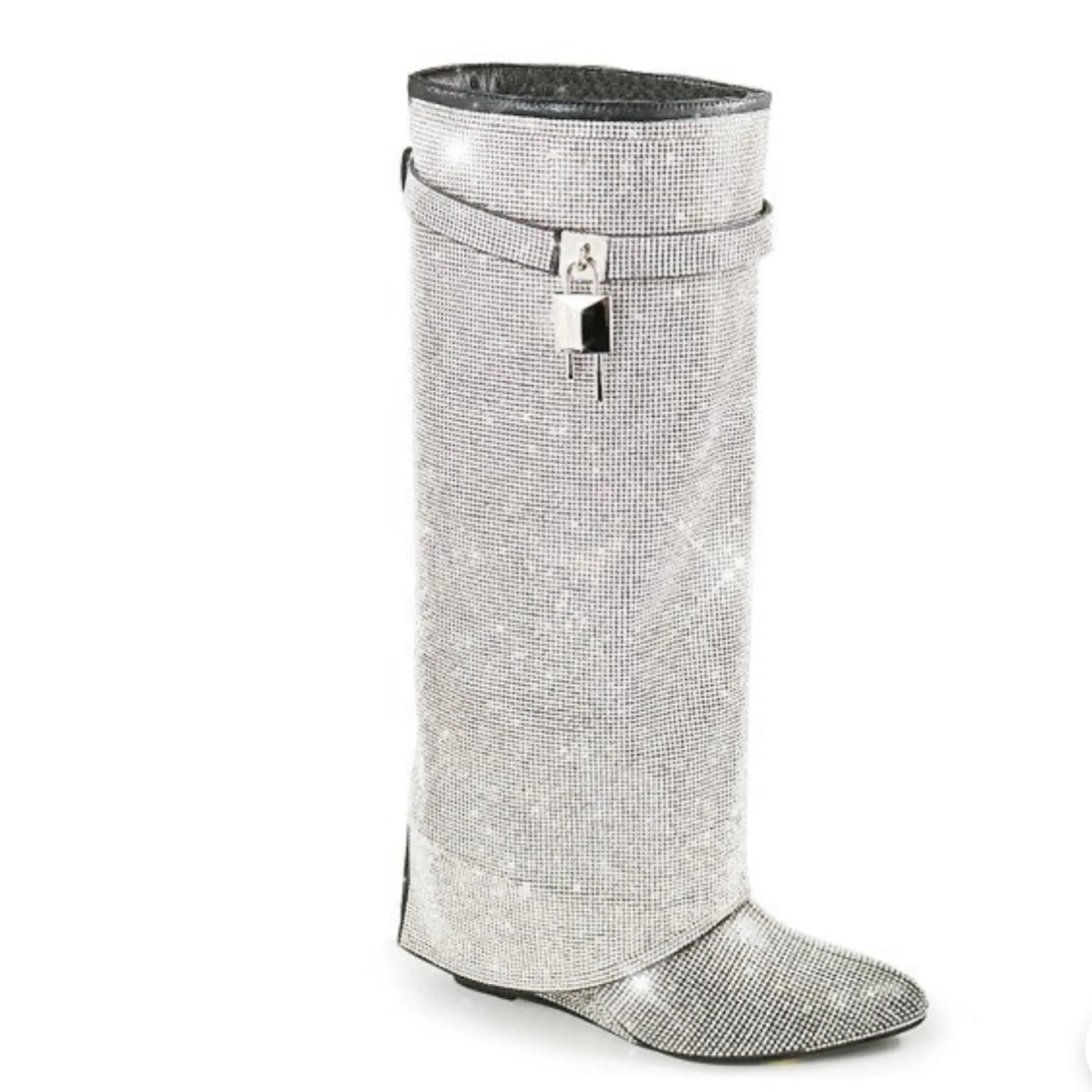 black rhinestone shark boot - mutto see