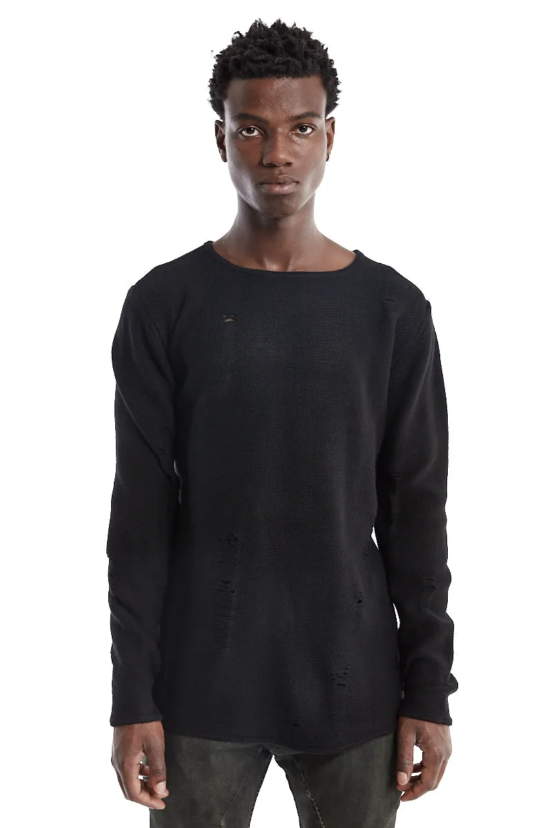 BLACK WOOL SWEATER