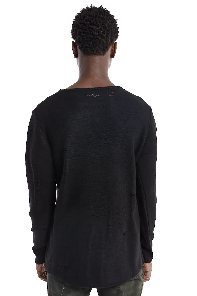 BLACK WOOL SWEATER