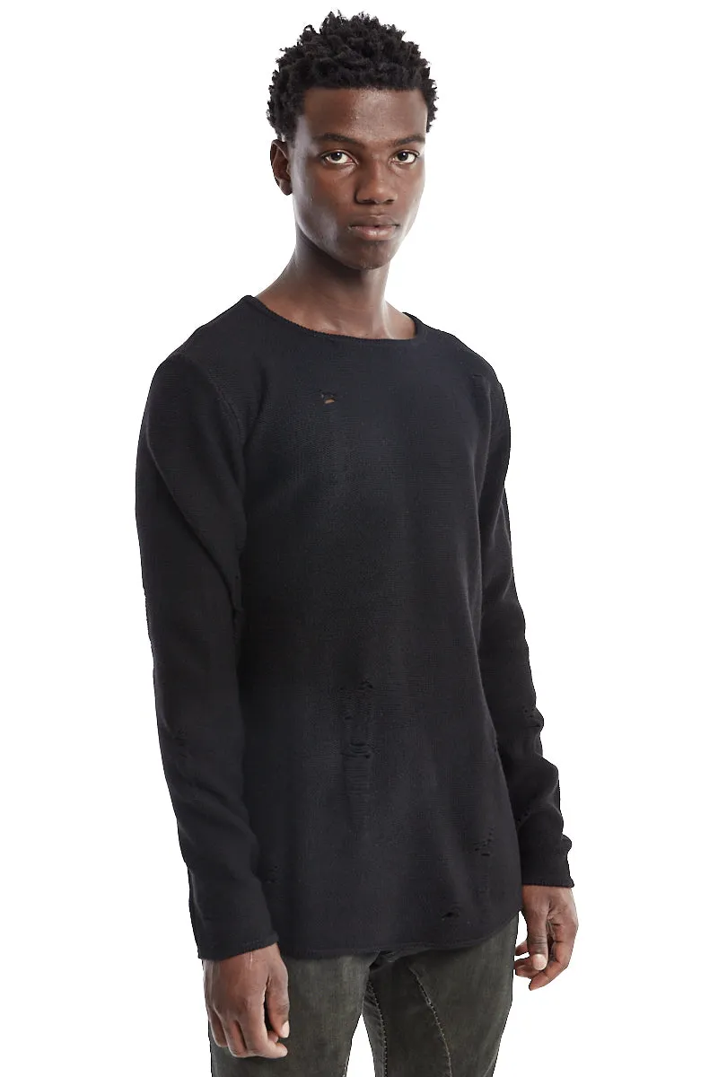 BLACK WOOL SWEATER