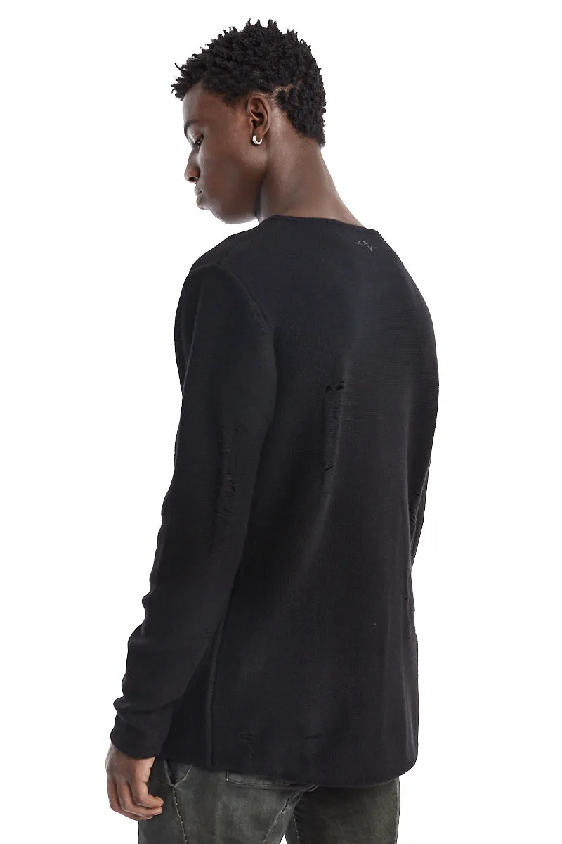 BLACK WOOL SWEATER